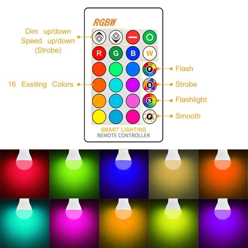 Smart RGBW LED Bulb with Remote & App Control
