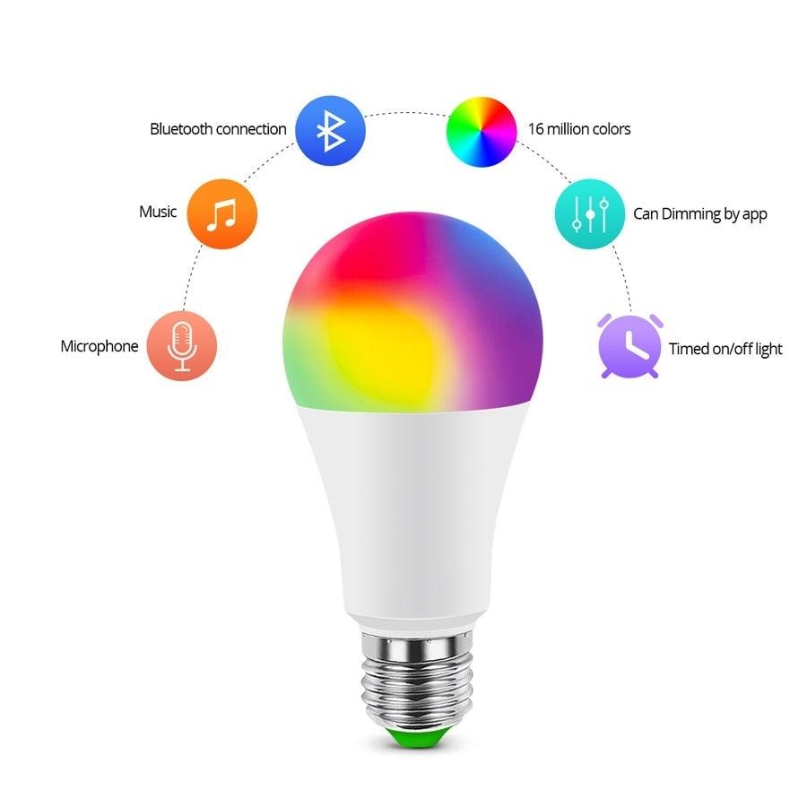 Smart RGBW LED Bulb with Remote & App Control