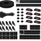 146-Piece Cable Organizer Set | Cord Management Kit with Adhesive Clips and Cable Sleeves