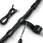 146-Piece Cable Organizer Set | Cord Management Kit with Adhesive Clips and Cable Sleeves