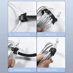 146-Piece Cable Organizer Set | Cord Management Kit with Adhesive Clips and Cable Sleeves