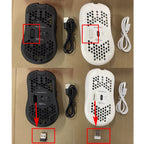 Wireless RGB Mouse with Honeycomb Design — Type-C Rechargeable