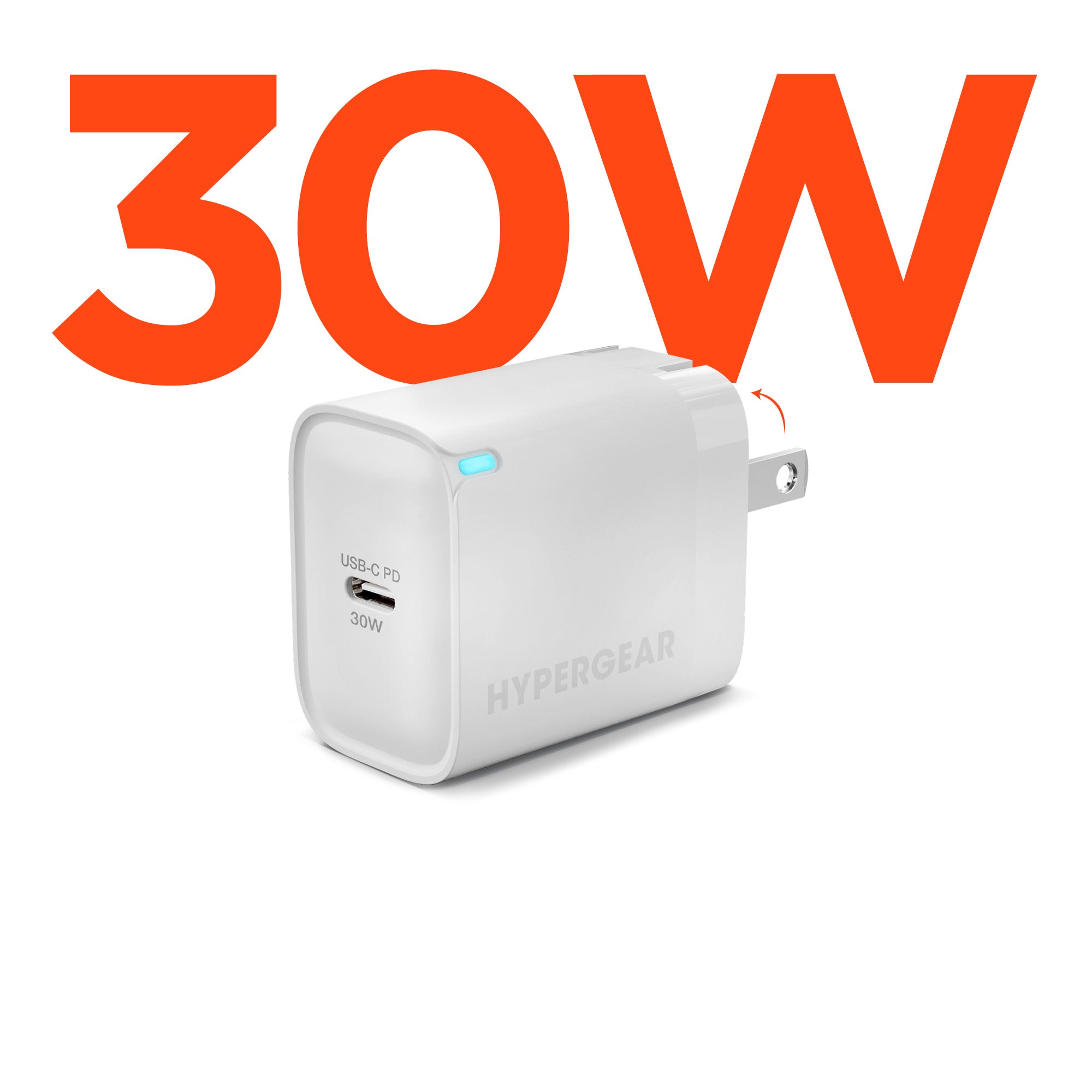 HyperGear 30W PD Dual Wall Charger with USB-C Cable