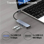 5-in-1 USB-C Hub — 4K HDMI, PD 100W & USB 3.0