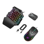 Wired Android Throne One handed Keyboard and Mouse Set Android Game PUBG Gun Converter
