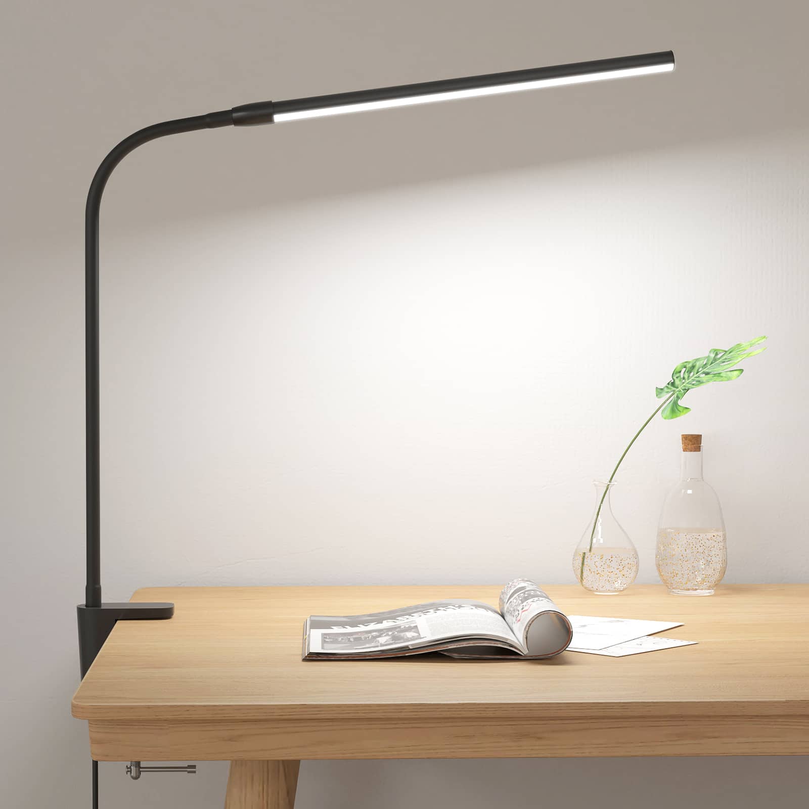 Clip-On Reading Lamp — 3-Mode Touch Dimmer, USB Rechargeable