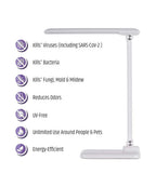 Brilli 15"H Bright-Clean Antimicrobial LED Desk Lamp Matte White Finish with Wireless Charging