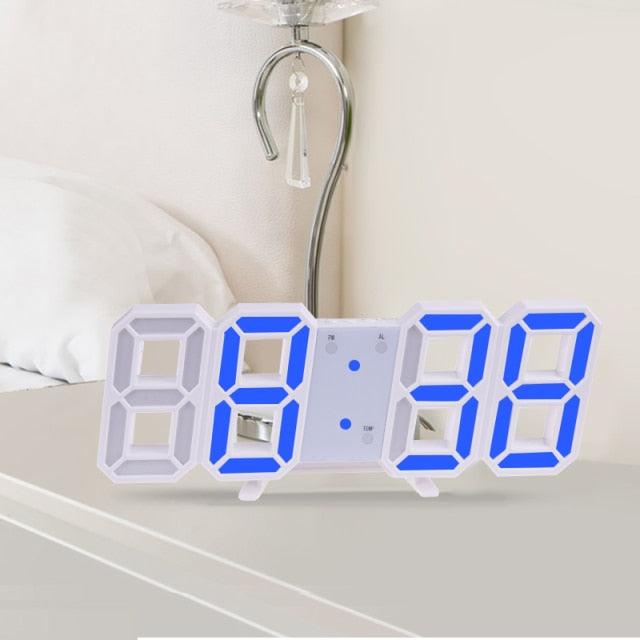3D LED Digital Wall Clock with Nightlight Display