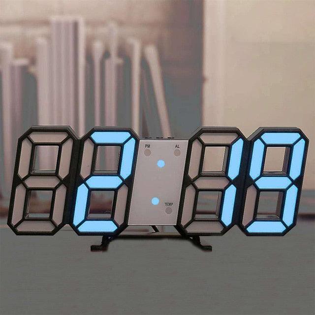 3D LED Digital Wall Clock with Nightlight Display