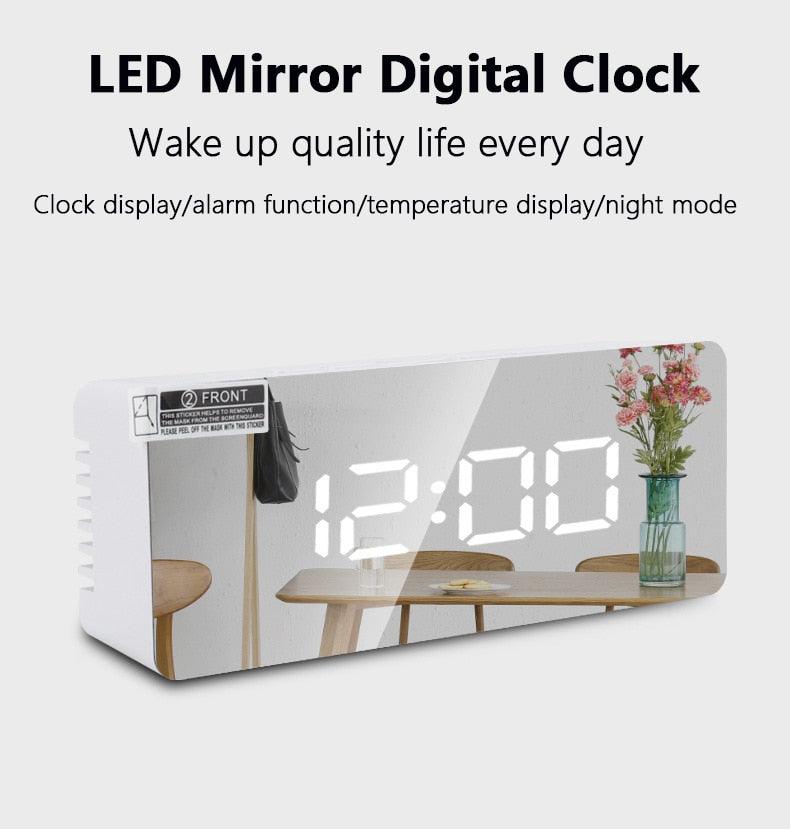 3D LED Digital Wall Clock with Nightlight Display