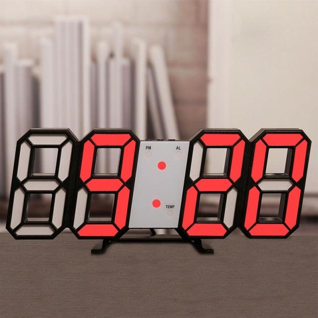 3D LED Digital Wall Clock with Nightlight Display
