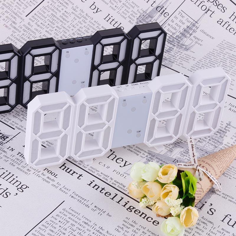 3D LED Digital Wall Clock with Nightlight Display
