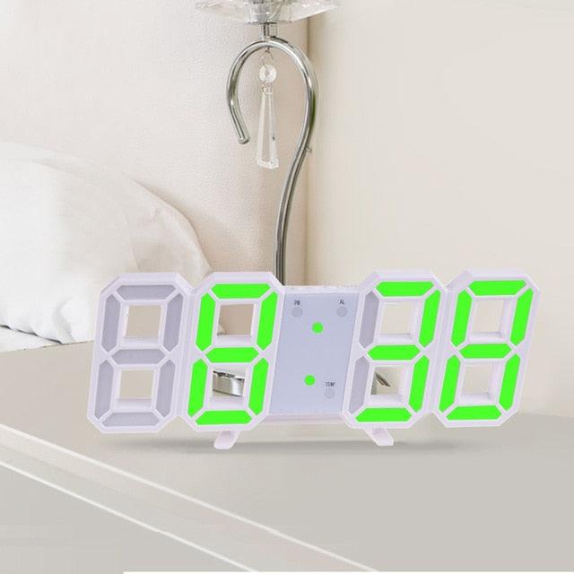 3D LED Digital Wall Clock with Nightlight Display