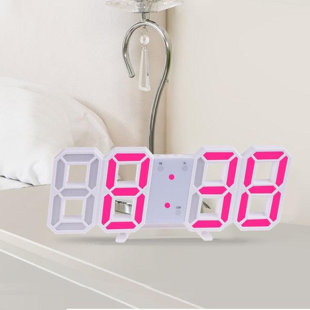 3D LED Digital Wall Clock with Nightlight Display