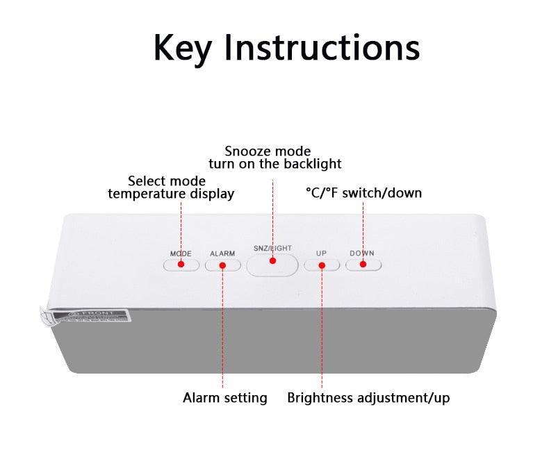 3D LED Digital Wall Clock with Nightlight Display