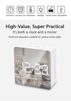 3D LED Digital Wall Clock with Nightlight Display