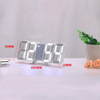 3D LED Digital Wall Clock with Nightlight Display