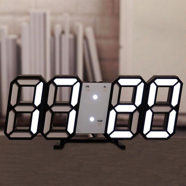 3D LED Digital Wall Clock with Nightlight Display