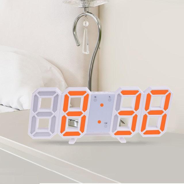 3D LED Digital Wall Clock with Nightlight Display