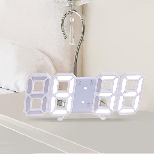 3D LED Digital Wall Clock with Nightlight Display