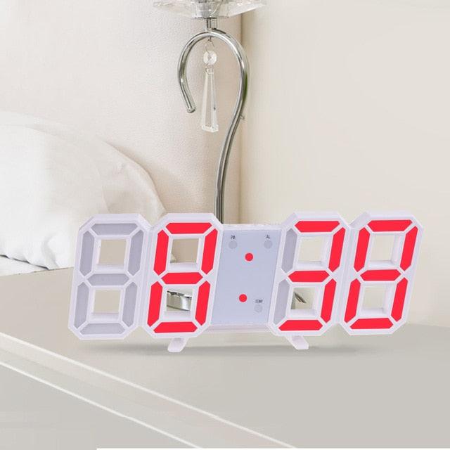 3D LED Digital Wall Clock with Nightlight Display