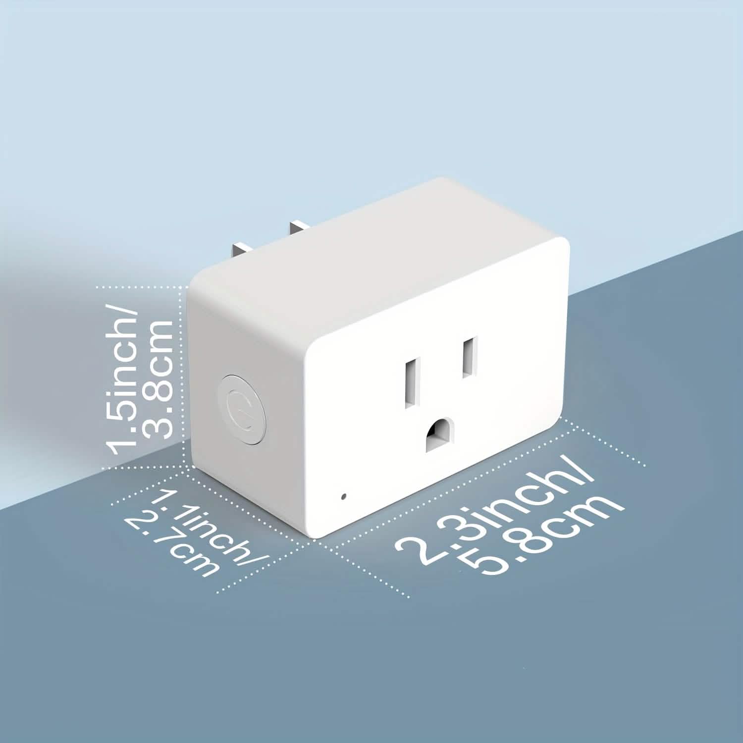 Smart WiFi Plug — 2-Pack, 15A with App & Voice Control