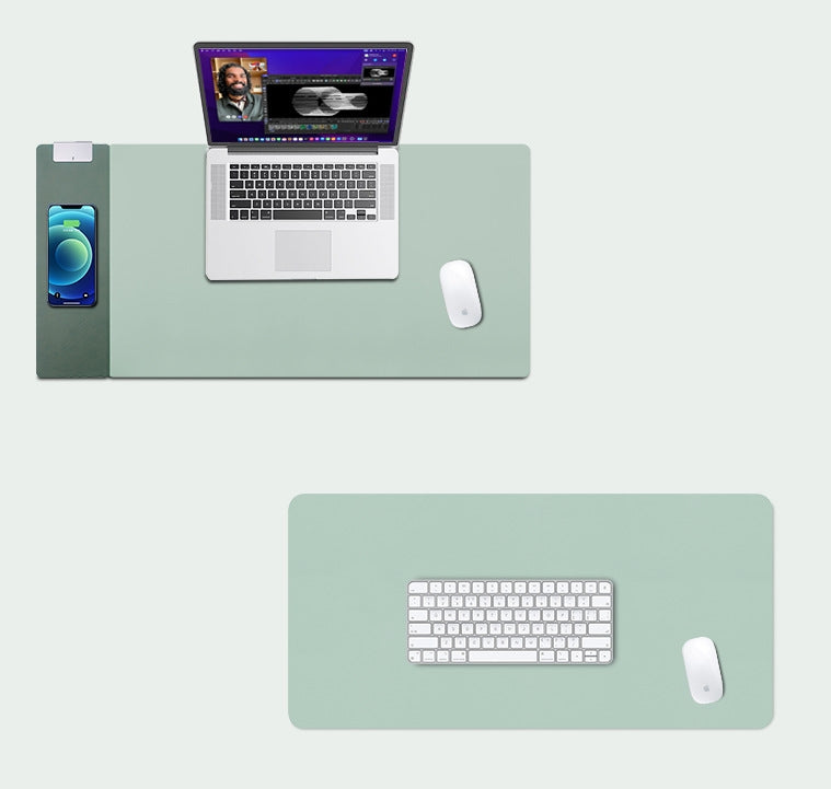 Wireless Charging Desk Mat with 15W Fast Charge