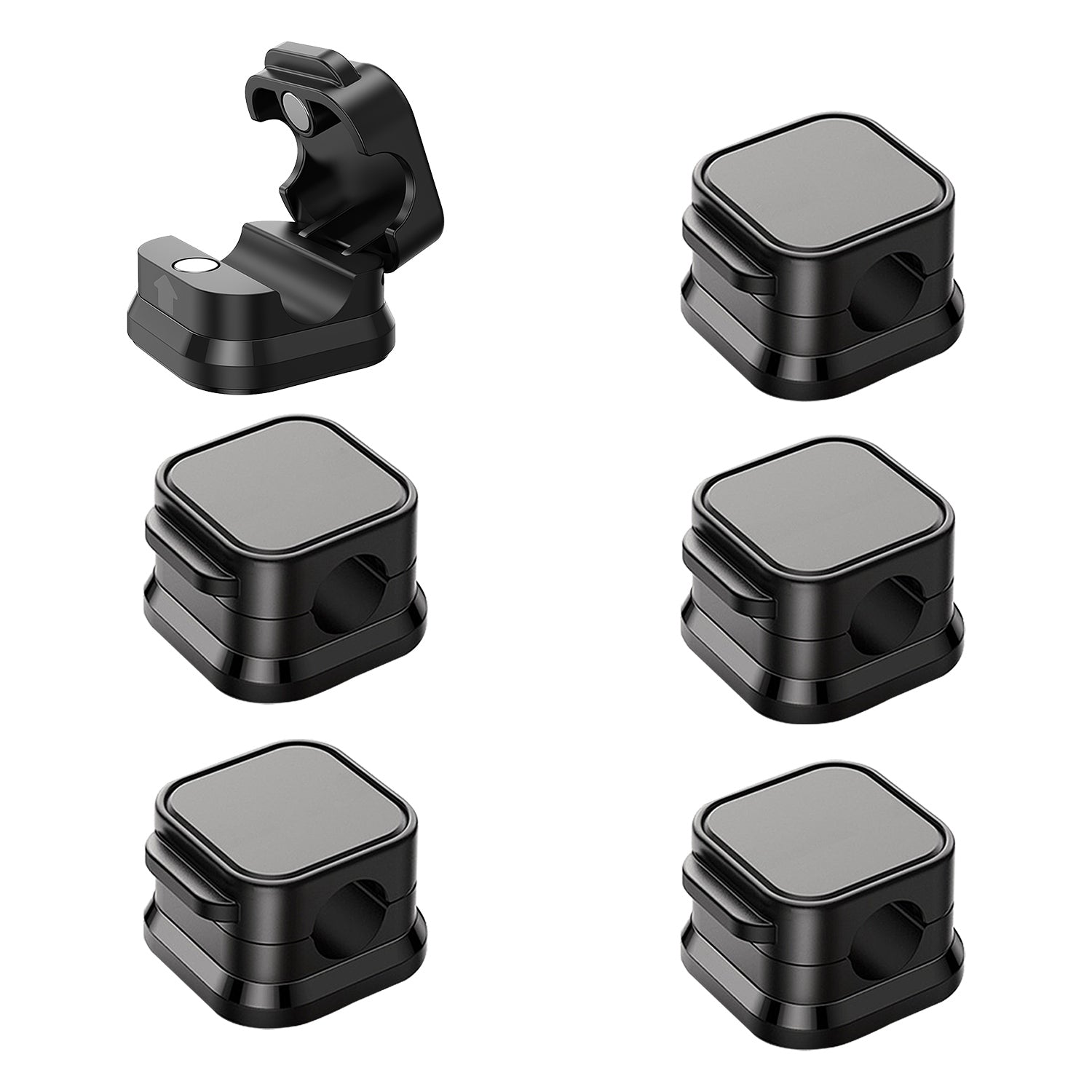 Magnetic Cable Clips — 6-Pack Cord Organizer