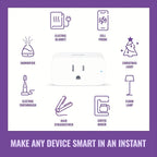 Smart WiFi Plug — 2-Pack, 15A with App & Voice Control