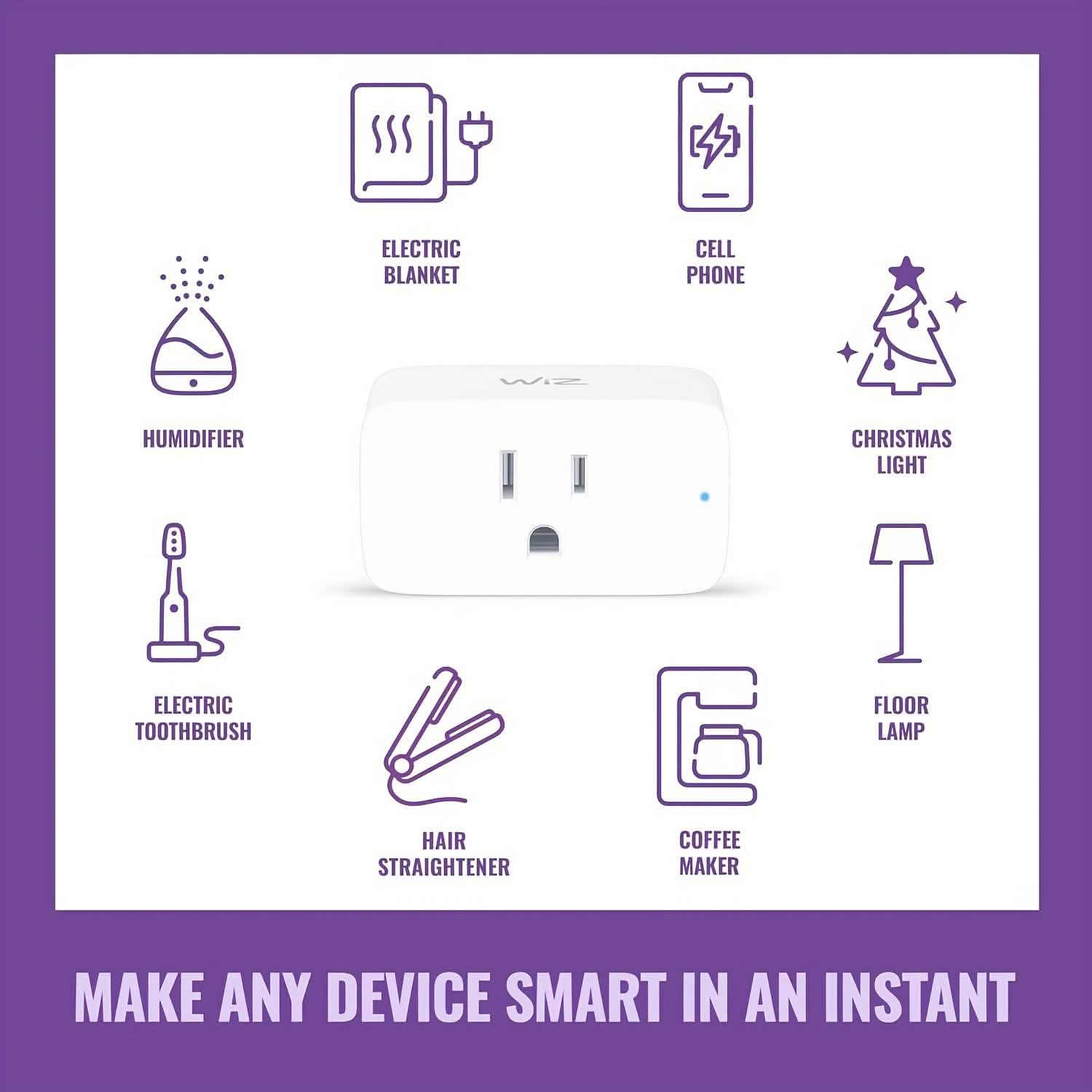 Smart WiFi Plug — 2-Pack, 15A with App & Voice Control