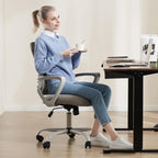 【Deal】Sweetfurniture Office Chair, Desk Chair, Ergonomic Home Office Desk Chairs, Computer Chair with Comfortable Armrests, Mid-Back Task