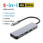 5-in-1 USB-C Hub — 4K HDMI, PD 100W & USB 3.0