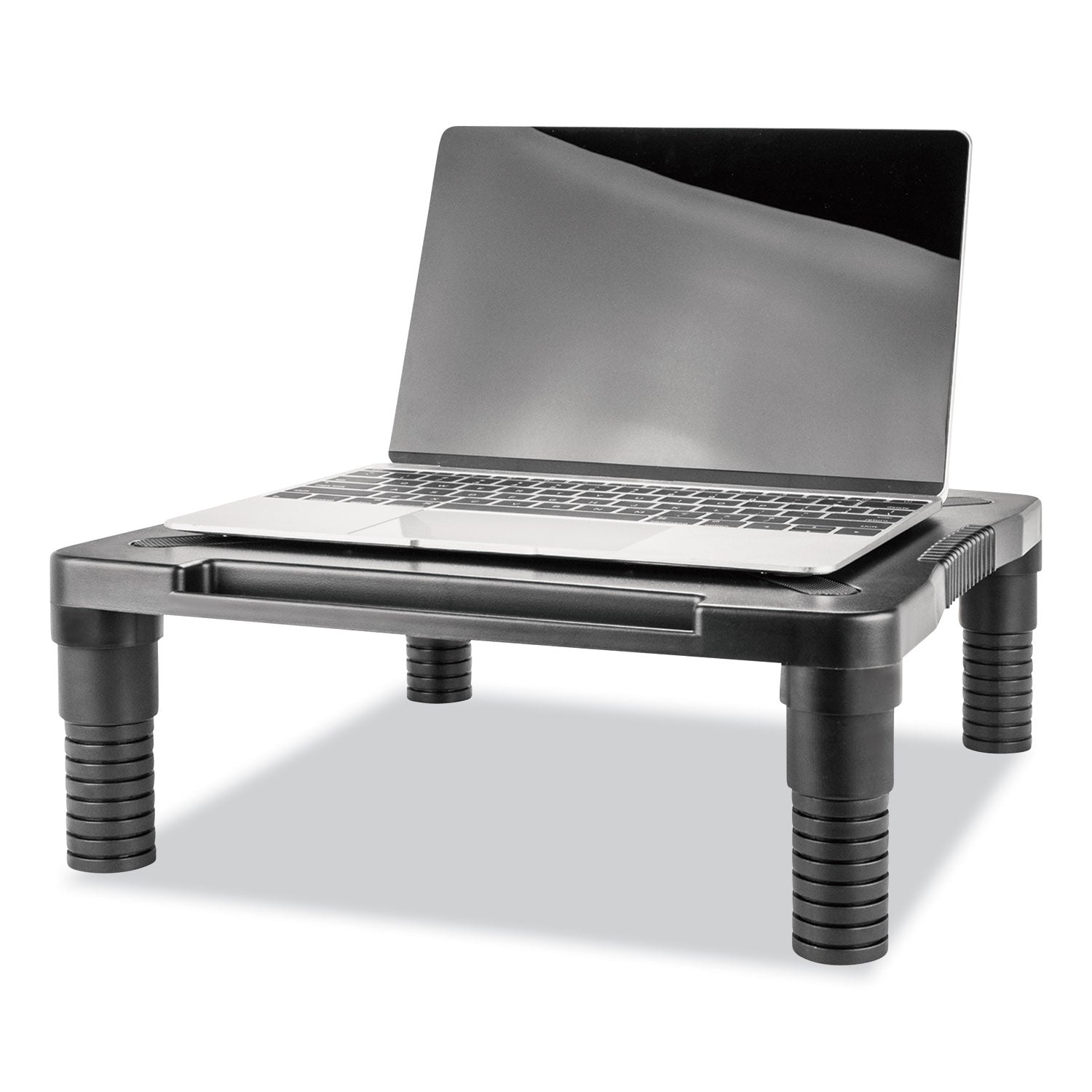 Innovera Single Level Monitor Riser, 13.13" x 13.5" x 4", Black