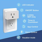 Smart WiFi Plug — 2-Pack, 15A with App & Voice Control