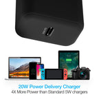 Naztech 20W PD Wall Charger + USB-C to USB-C 4ft Cable