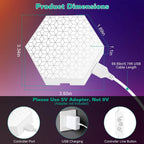 Hexagon LED Wall Panels — 8-Piece RGBW Kit