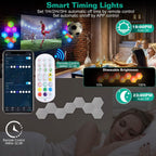 Hexagon LED Wall Panels — 8-Piece RGBW Kit