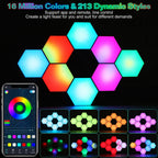 Hexagon LED Wall Panels — 8-Piece RGBW Kit