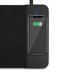 Qi Wireless Charger Mouse Mat Smart Phone Ultrathin Fast Charging Pad Mousepad Black