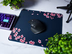Navy Blossom Desk Mat