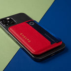 Mag Safe Leather Wallet with RFID - Red