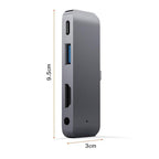 Suitable for iPad Pro Hub USB-C to HDMI+3.5+USB+PD Hub Type-C docking station