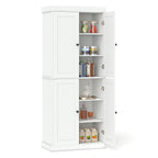 Kitchen Pantry Cabinet with 2 Adjustable Shelves and Anti-Tipping Kits for Living Room