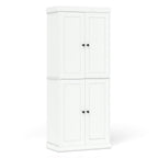 Kitchen Pantry Cabinet with 2 Adjustable Shelves and Anti-Tipping Kits for Living Room