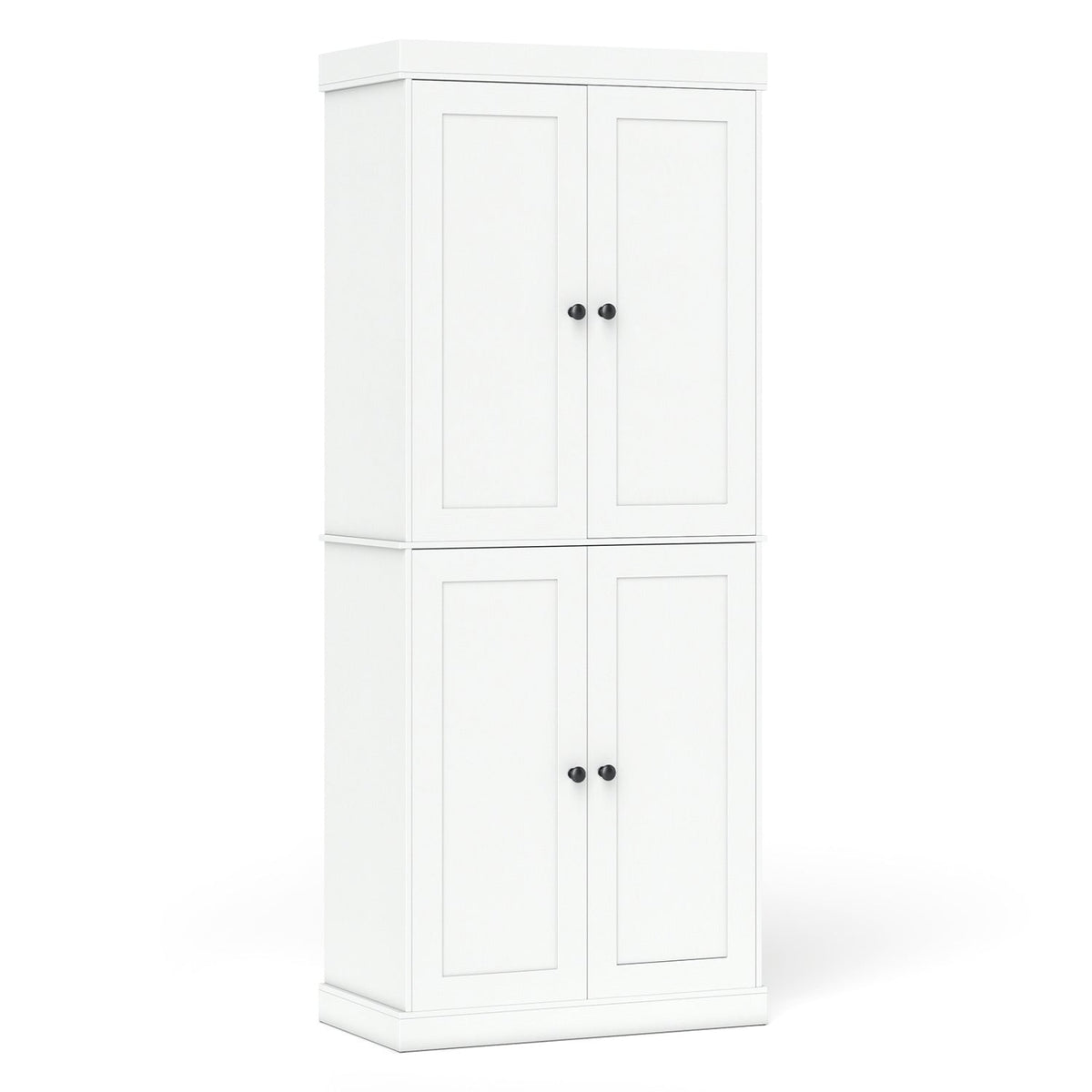 Kitchen Pantry Cabinet with 2 Adjustable Shelves and Anti-Tipping Kits for Living Room