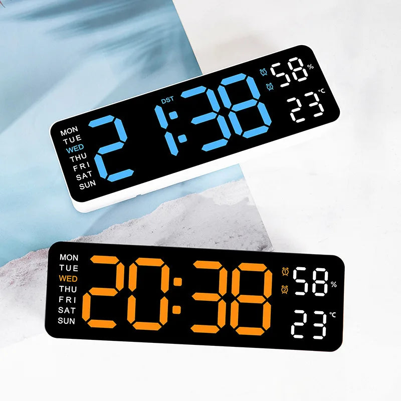 Smart LED Desk Clock with Thermometer & Calendar