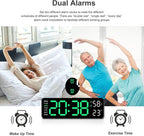 Smart LED Desk Clock with Thermometer & Calendar