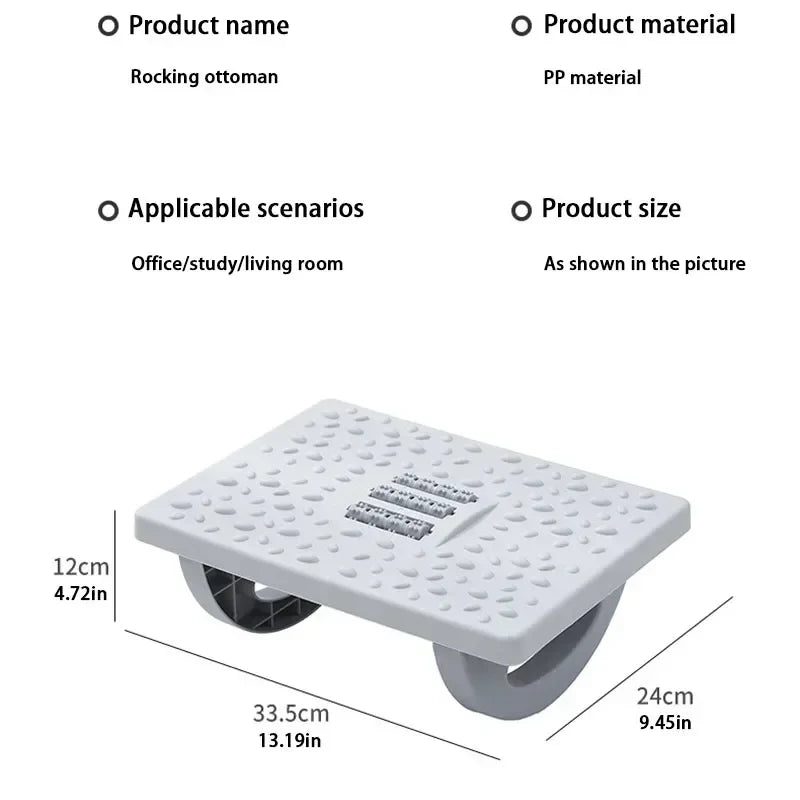 NEW Portability Foot Rest Under Desk Footrest Ergonomic Foot Stool With Massage Rollers Foot Rest For Home Office Work