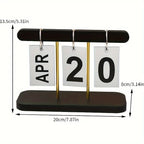 Modern Minimalist Flip Desk Calendar - Everyday View, English Language, Home and Office Decor Desk Accessory