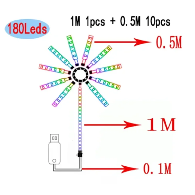 Firework RGB LED Strip with Bluetooth & Remote